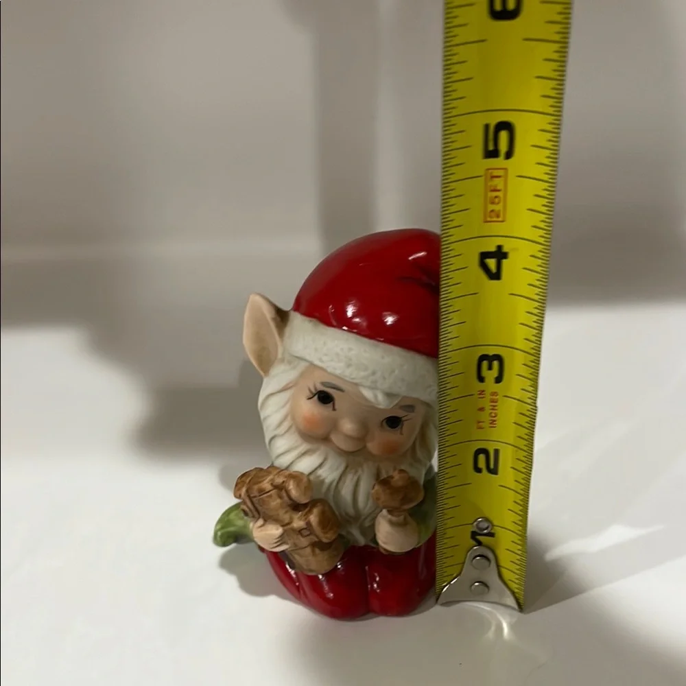 Vintage 1960's Homco, Santa's Workshop Elf Making a Train #5406